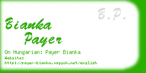 bianka payer business card